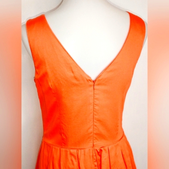 TANGERINE COTTON RETRO FROCK - Picture 1 of 7